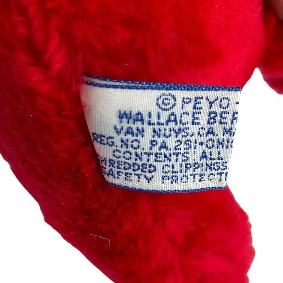 Vintage Papa Smurf Beanie Plush 6” Peyto Wallace Bernie & Co 1981 1980s Stuffed - Picture 8 of 9